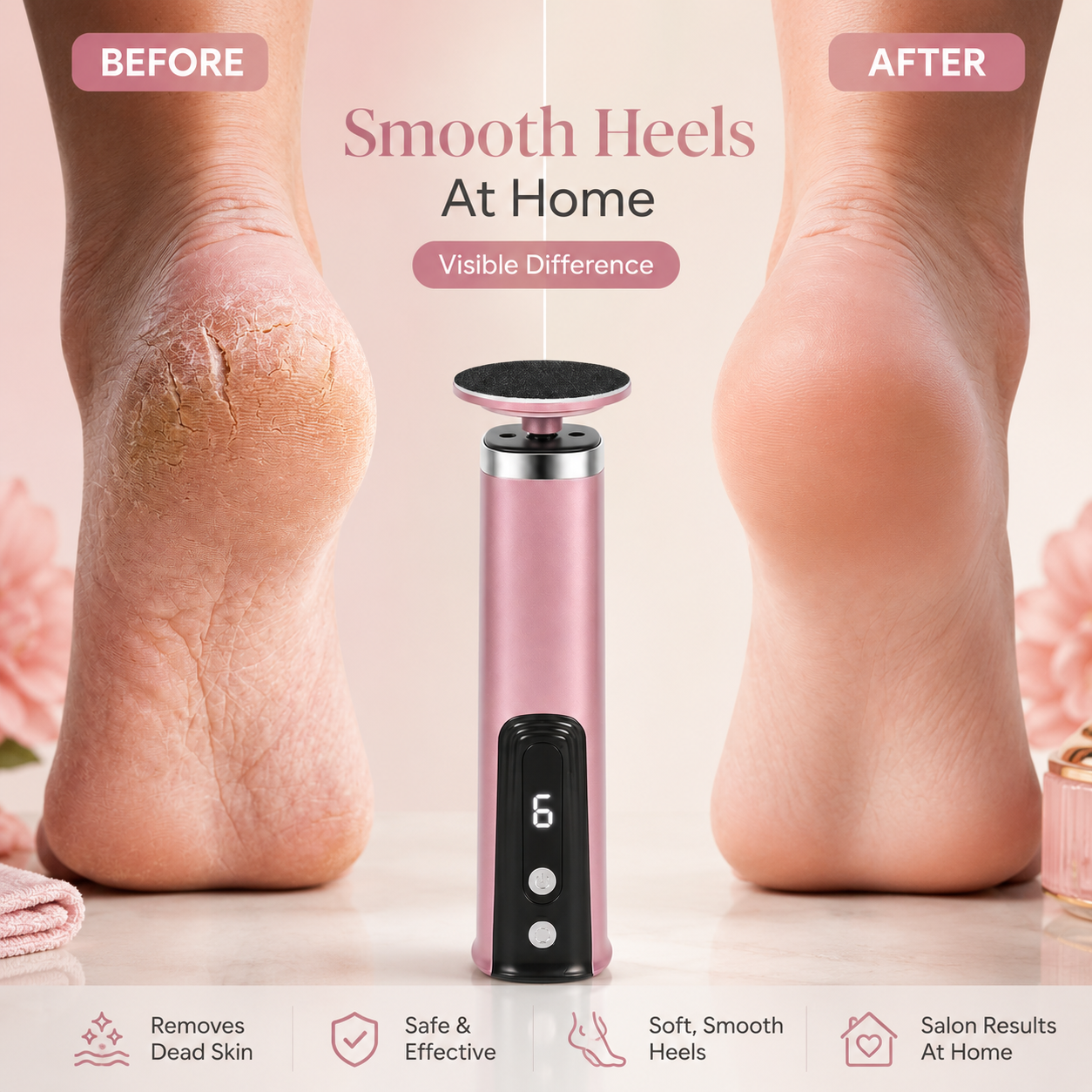 SoftAura™ PediSmooth Pro – Electric Foot Callus Remover