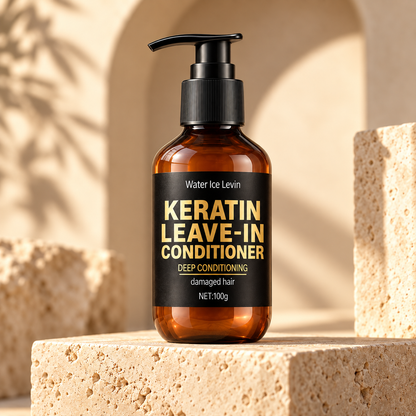 Keratin Leave-In Conditioner with Biotin & Collagen - Repairs Damaged Hair for Deep Moisture, Softness & Shine, Hair Treatment.
