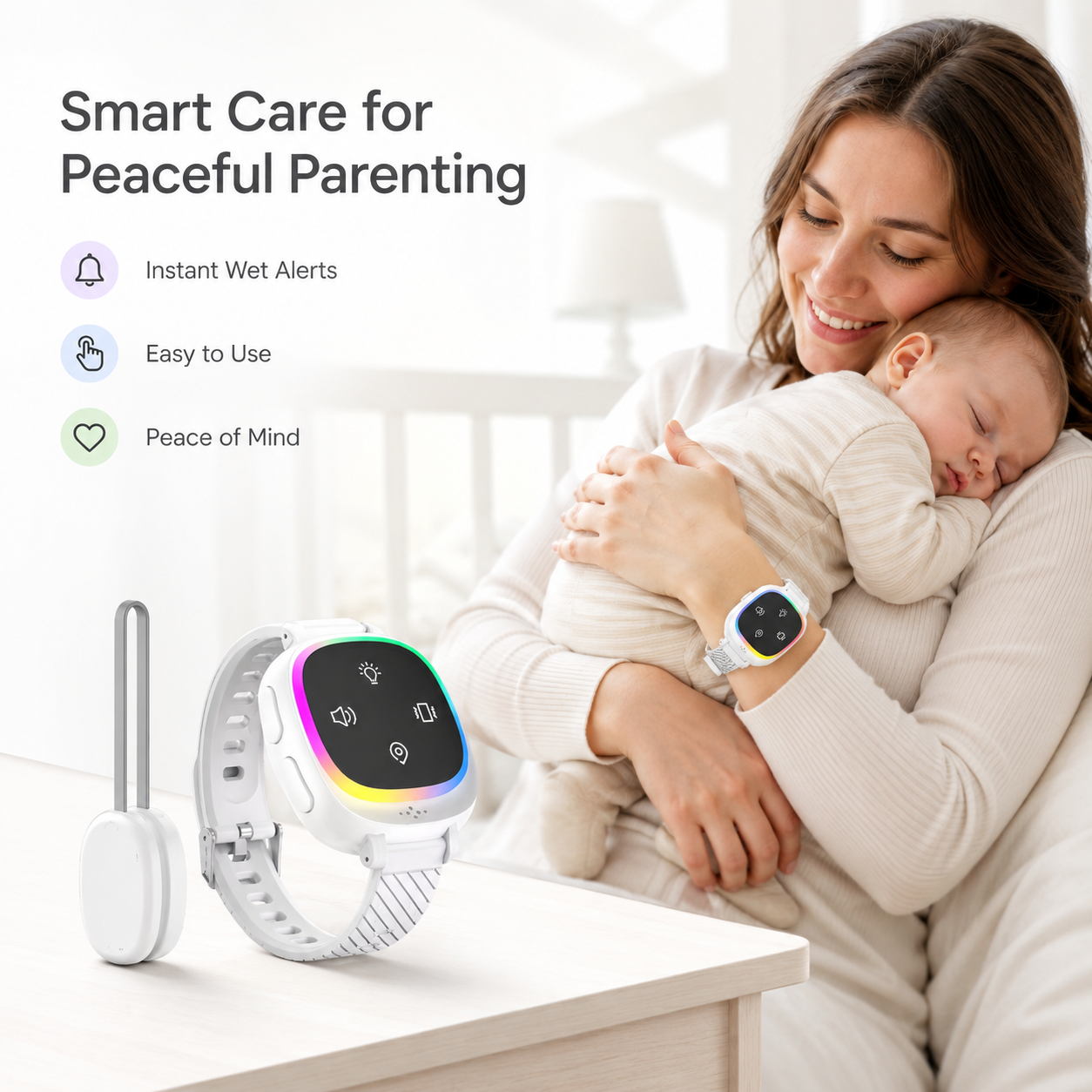 Relivora DryGuard™ Smart Diaper Wet Alert System
