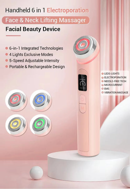 4 Colors Age-R Booster Pro Facial Skin Care Anti Wrinkle Beauty Device EMS Microcurrent Lift Massager Home Use Beauty Skin Care