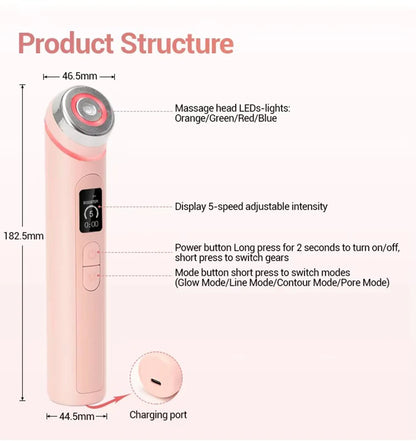 4 Colors Age-R Booster Pro Facial Skin Care Anti Wrinkle Beauty Device EMS Microcurrent Lift Massager Home Use Beauty Skin Care