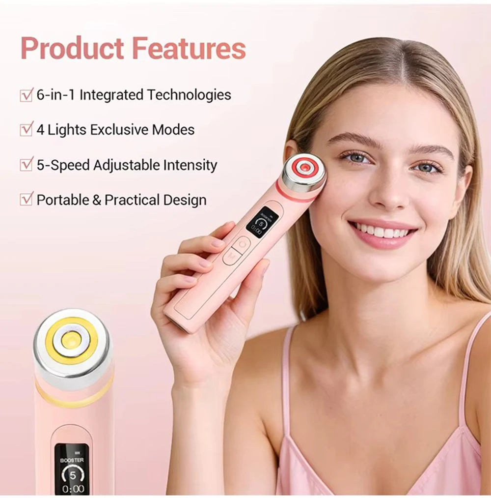 4 Colors Age-R Booster Pro Facial Skin Care Anti Wrinkle Beauty Device EMS Microcurrent Lift Massager Home Use Beauty Skin Care