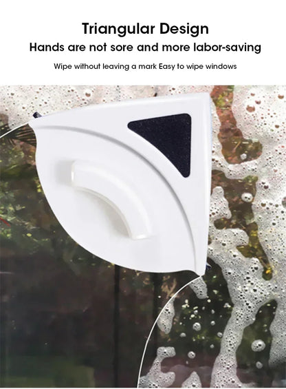 2026 Powerful Magnetic Window Cleaner Dual Sided High Efficiency Glass Cleaning Tool Durable Reusable for Home Clean Cotton